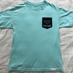 Mint Blue (M) Diamond Supply Co - Pocket Tee